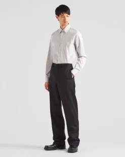 Hombre Prada CAMISAS^Camisa De Popelina Elástica