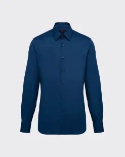 Hombre Prada CAMISAS^Camisa De Popelina Elástica