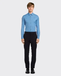 Hombre Prada CAMISAS^Camisa De Popelina Elástica