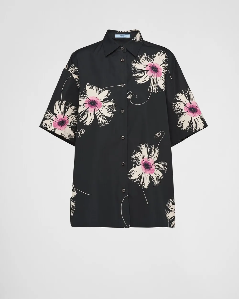 Mujer Prada CAMISAS Y TOPS^Camisa De Popelín De Manga Corta