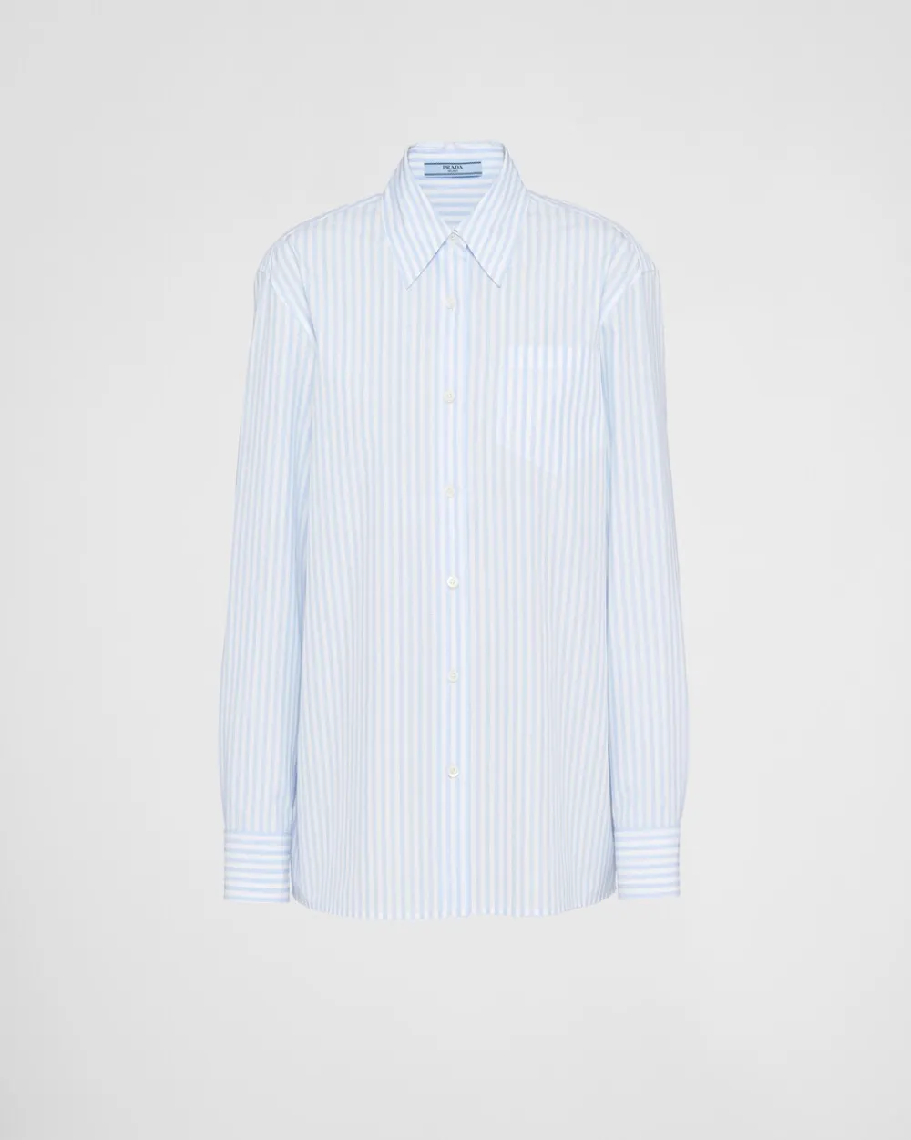 Mujer Prada CAMISAS Y TOPS^Camisa De Popelín Y Jacquard