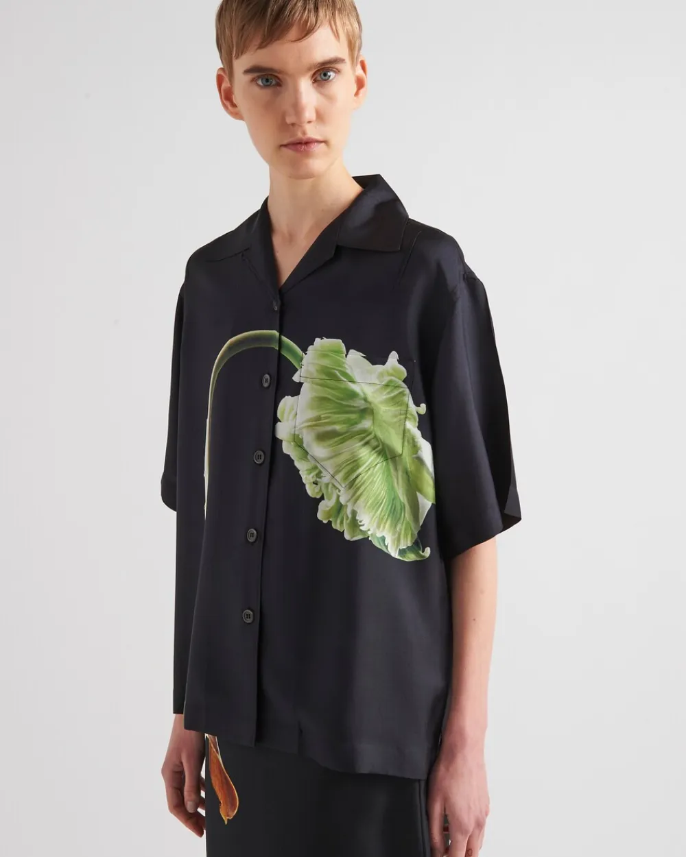 Mujer Prada CAMISAS Y TOPS^Camisa De Sarga Estampada