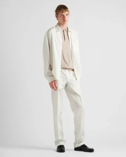 Hombre Prada CAMISAS^Camisa De Seda Con Cremallera