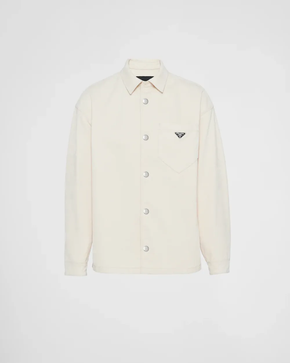 Hombre Prada TEJIDO VAQUERO^Camisa De Tejido Vaquero Aterciopelado