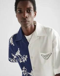 Hombre Prada CAMISAS^Camisa Double Match De Algodón