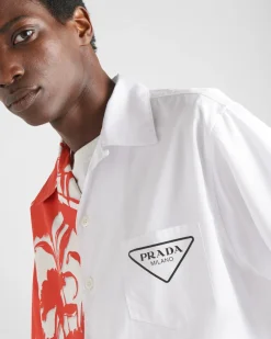 Hombre Prada CAMISAS^Camisa Double Match De Algodón