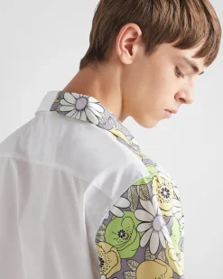 Hombre Prada CAMISAS^Camisa Double Match De Algodón