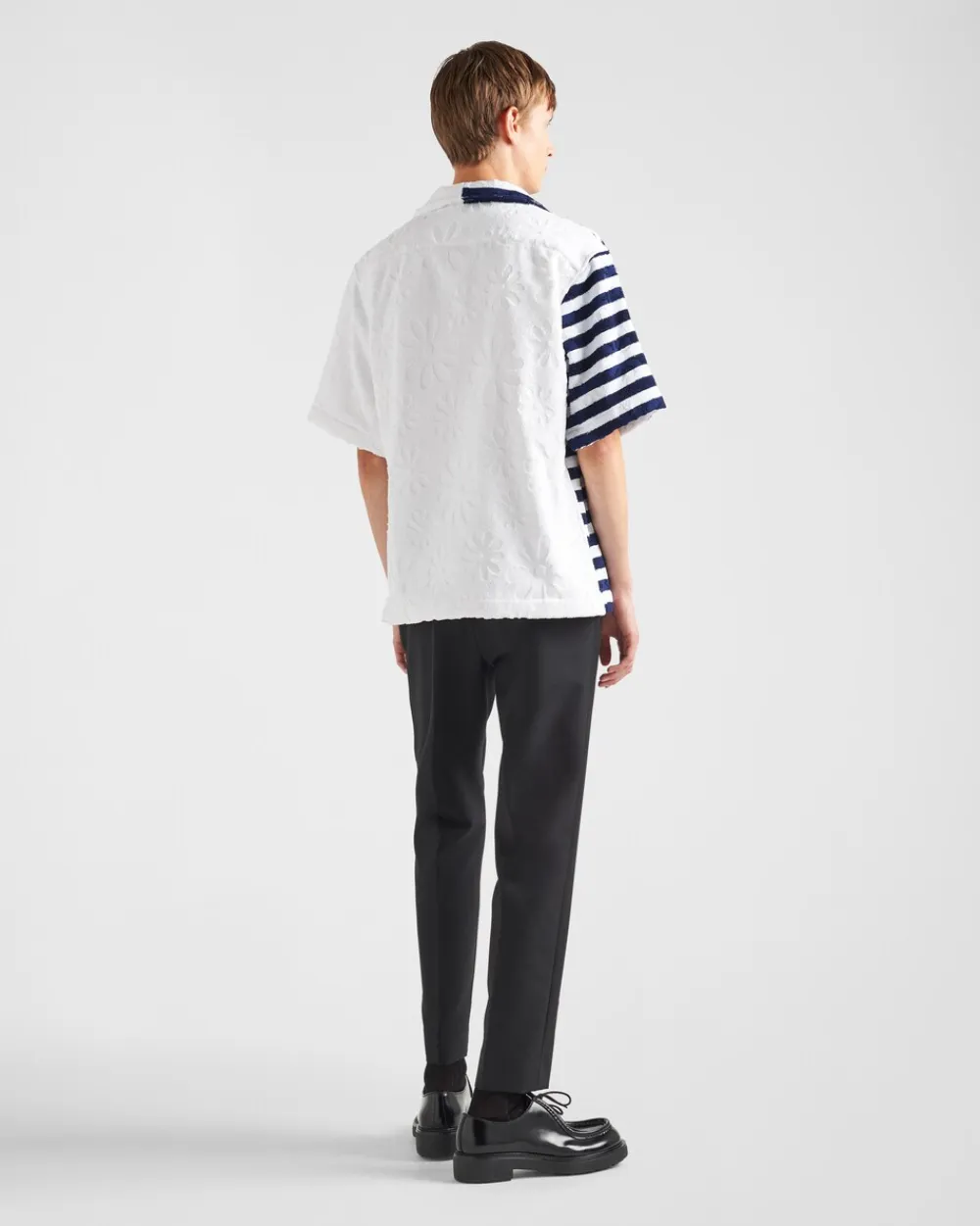 Hombre Prada CAMISAS^Camisa Double Match De Algodón Grueso