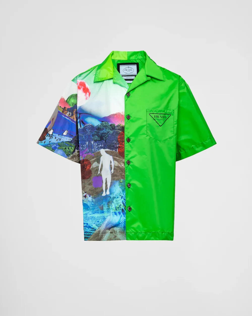 Hombre Prada CAMISAS^Camisa Double Match De Re-nylon