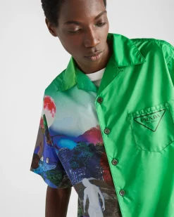 Hombre Prada CAMISAS^Camisa Double Match De Re-nylon