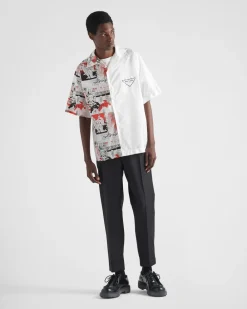 Hombre Prada CAMISAS^Camisa Double Match De Re-nylon