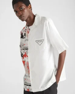 Hombre Prada CAMISAS^Camisa Double Match De Re-nylon