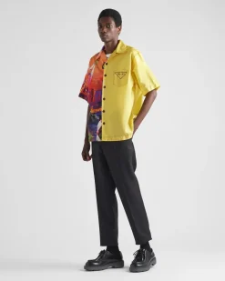 Hombre Prada CAMISAS^Camisa Double Match De Re-nylon