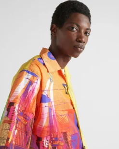 Hombre Prada CAMISAS^Camisa Double Match De Re-nylon