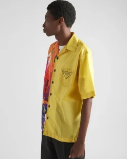 Hombre Prada CAMISAS^Camisa Double Match De Re-nylon