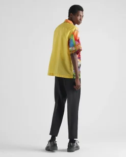 Hombre Prada CAMISAS^Camisa Double Match De Re-nylon