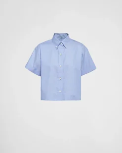 Mujer Prada CAMISAS Y TOPS^Camisa Oxford Bordada