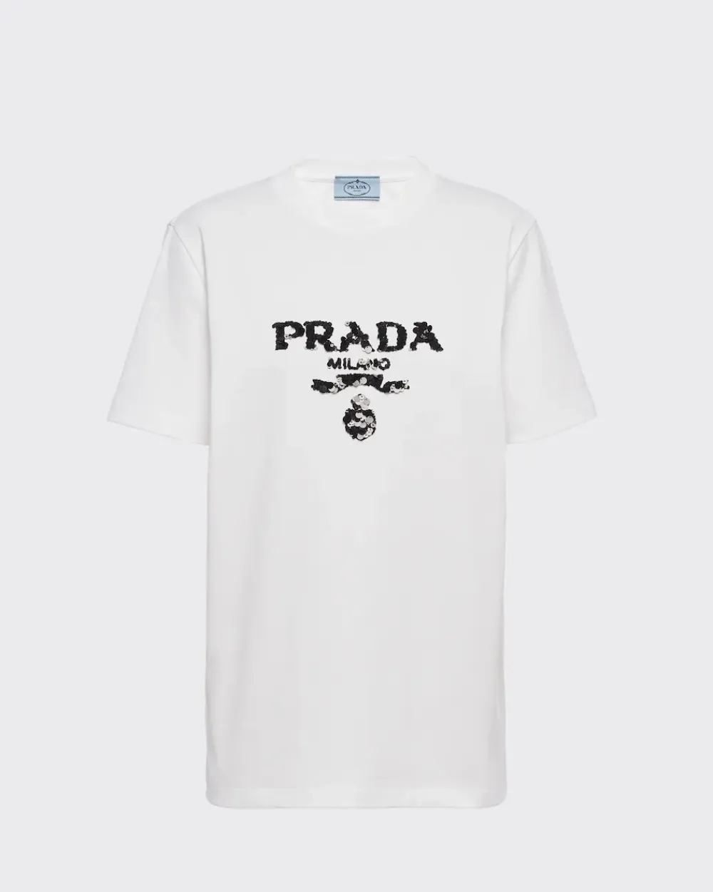 Mujer Prada CAMISETAS Y SUDADERAS^Camiseta Bordada De Interlock