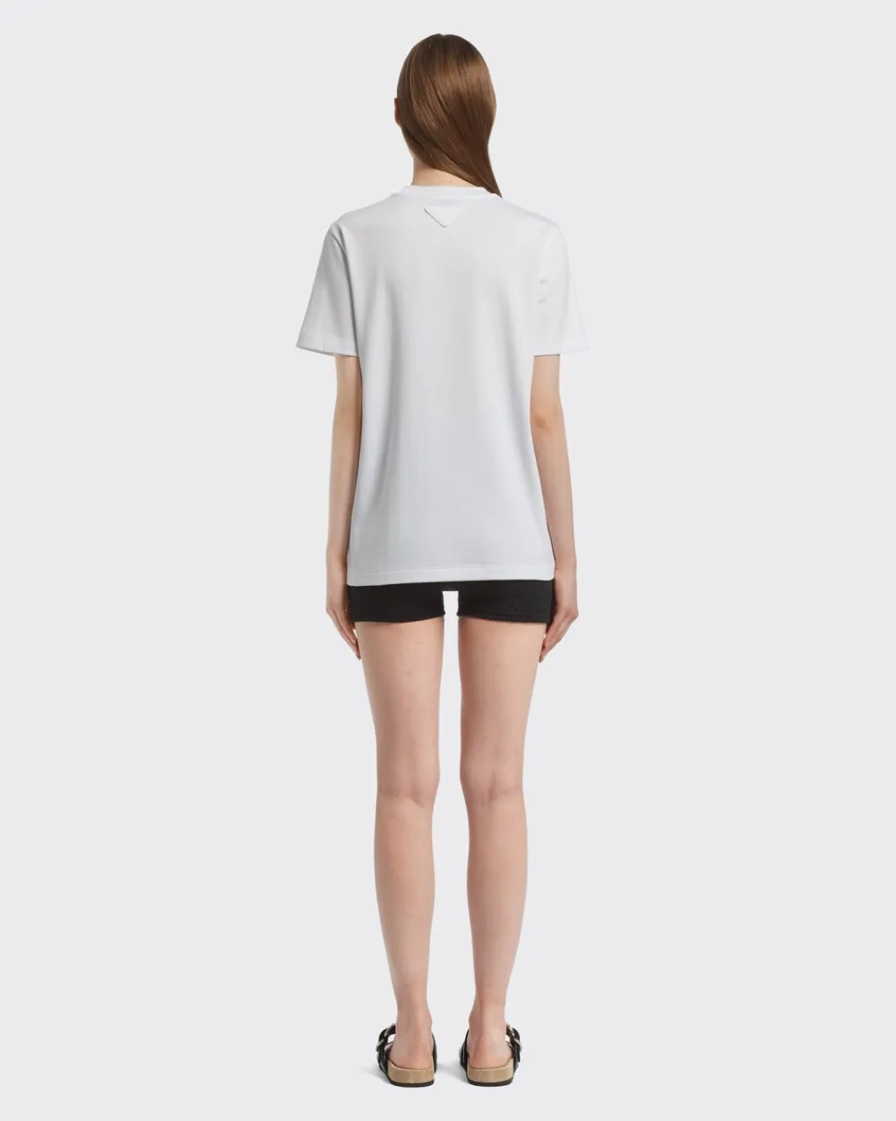 Mujer Prada CAMISETAS Y SUDADERAS^Camiseta Bordada De Interlock