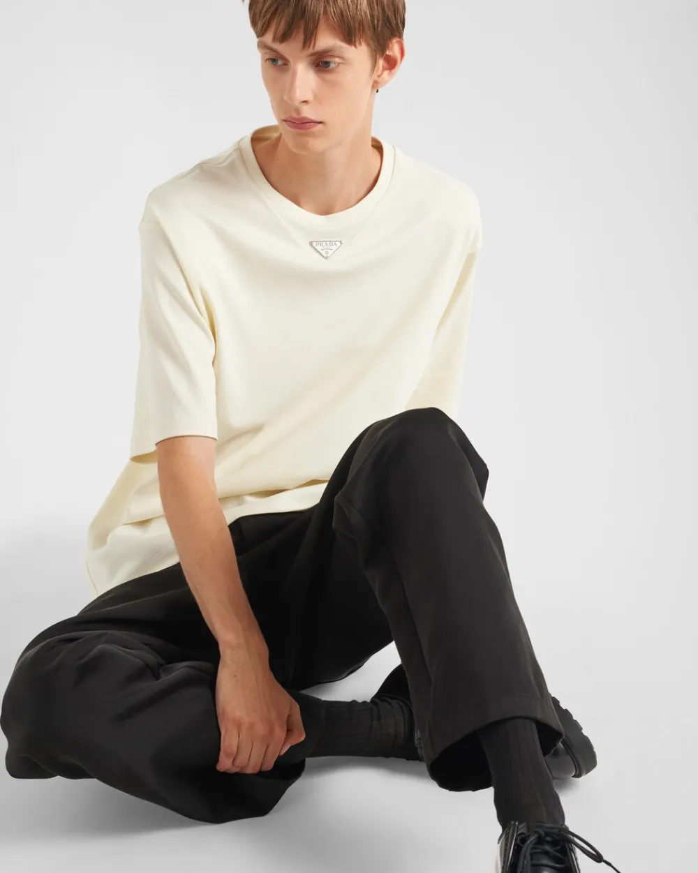 Hombre Prada CAMISETAS Y POLOS^Camiseta De Algodón