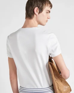 Hombre Prada CAMISETAS Y POLOS^Camiseta De Algodón