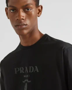 Hombre Prada CAMISETAS Y POLOS^Camiseta De Algodón