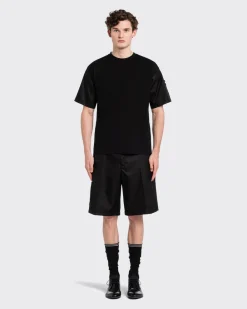 Hombre Prada CAMISETAS Y POLOS^Camiseta De Algodón Con Detalles De Re-nylon