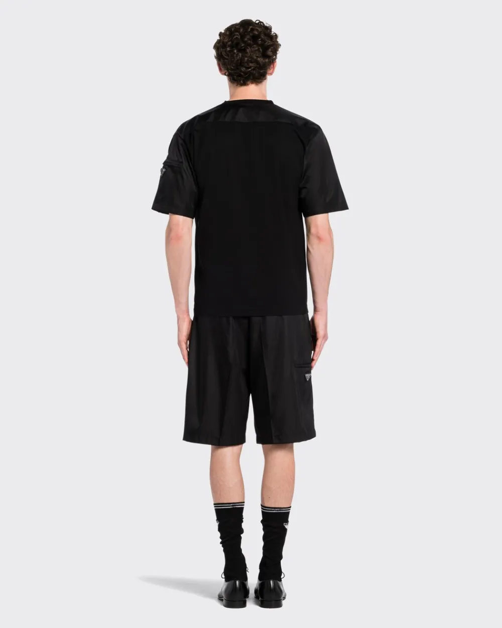 Hombre Prada CAMISETAS Y POLOS^Camiseta De Algodón Con Detalles De Re-nylon