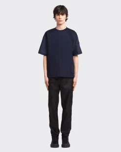 Hombre Prada CAMISETAS Y POLOS^Camiseta De Algodón Con Detalles De Re-nylon