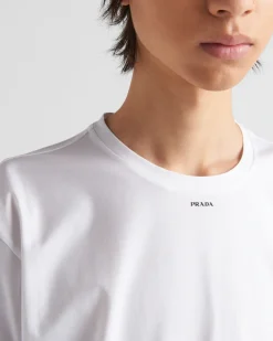 Hombre Prada CAMISETAS Y POLOS^Camiseta De Algodón Elástico