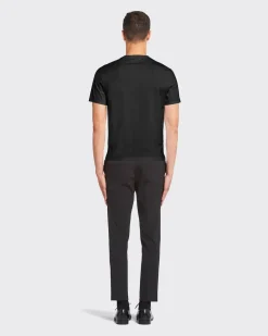 Hombre Prada CAMISETAS Y POLOS^Camiseta De Algodón Elástico