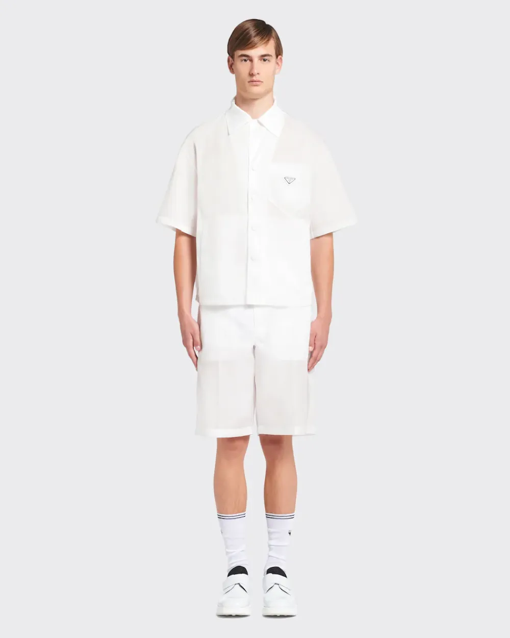 Prada COLECCIÓN MASCULINA^Camiseta De Manga Corta De Re-nylon