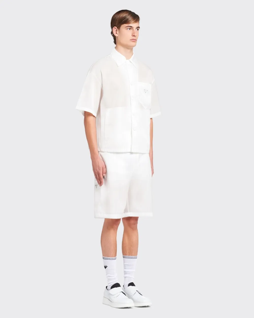 Prada COLECCIÓN MASCULINA^Camiseta De Manga Corta De Re-nylon
