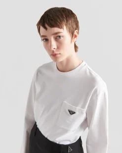 Mujer Prada CAMISETAS Y SUDADERAS^Camiseta De Punto