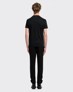 Hombre Prada CAMISETAS Y POLOS^Camiseta De Punto Blanca De