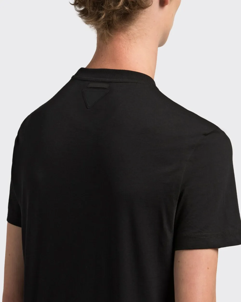 Hombre Prada CAMISETAS Y POLOS^Camiseta De Punto Blanca De