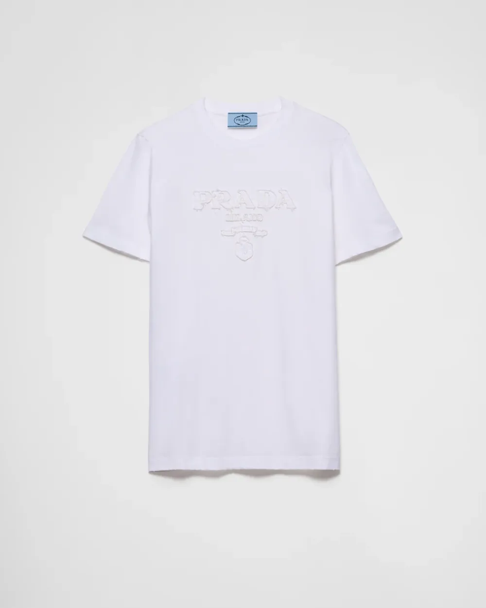 Mujer Prada CAMISETAS Y SUDADERAS^Camiseta De Punto Bordada