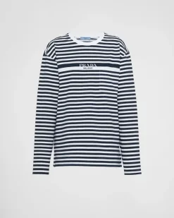 Mujer Prada CAMISETAS Y SUDADERAS^Camiseta De Punto Estampado