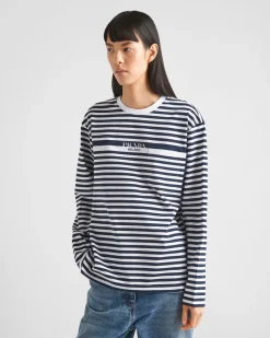 Mujer Prada CAMISETAS Y SUDADERAS^Camiseta De Punto Estampado