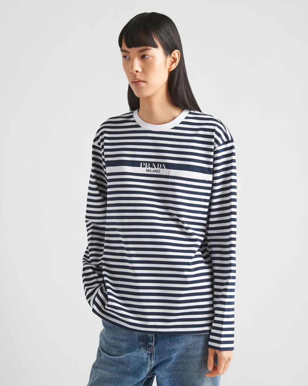 Mujer Prada CAMISETAS Y SUDADERAS^Camiseta De Punto Estampado