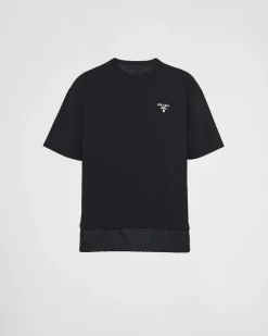 Hombre Prada CAMISETAS Y POLOS^Camiseta De Punto Y Re-nylon