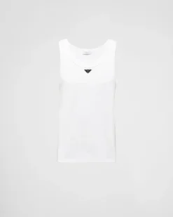 Hombre Prada CAMISETAS Y POLOS^Camiseta De Tirantes De Algodón