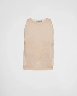 Mujer Prada TEJIDOS DE PUNTO^Camiseta De Tirantes De Cachemir
