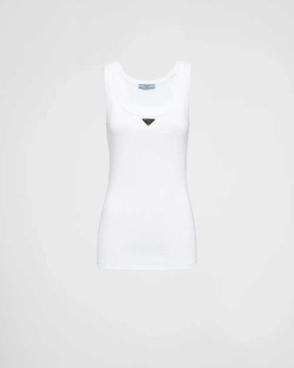 Mujer Prada CAMISETAS Y SUDADERAS|CAMISAS Y TOPS^Camiseta De Tirantes De Punto Acanalado