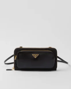 Mujer Prada CARTERAS Y TARJETEROS^Cartera De Re-nylon Y Piel Cepillada Con Bandolera
