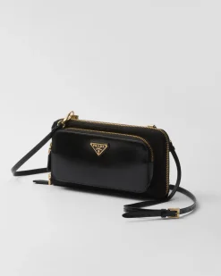 Mujer Prada CARTERAS Y TARJETEROS^Cartera De Re-nylon Y Piel Cepillada Con Bandolera
