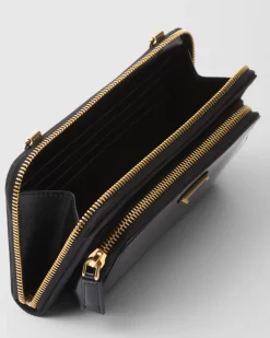 Mujer Prada CARTERAS Y TARJETEROS^Cartera De Re-nylon Y Piel Cepillada Con Bandolera