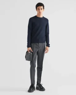 Hombre Prada TEJIDOS DE PUNTO^Cashmere Crew-neck Sweater