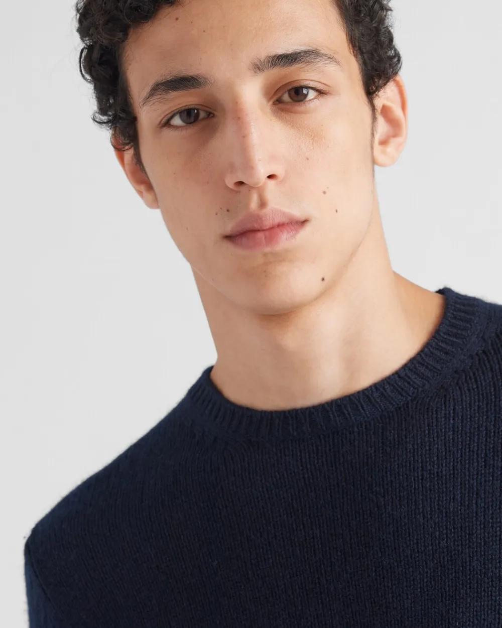 Hombre Prada TEJIDOS DE PUNTO^Cashmere Crew-neck Sweater