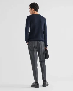 Hombre Prada TEJIDOS DE PUNTO^Cashmere Crew-neck Sweater